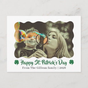 Cartes Pour Fêtes Annuelles Joyeuse St. Patrick famille Shamrocks 1 photo 
