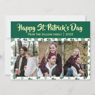 Cartes Pour Fêtes Annuelles Joyeuse St. Patrick famille trèfles 3 photo