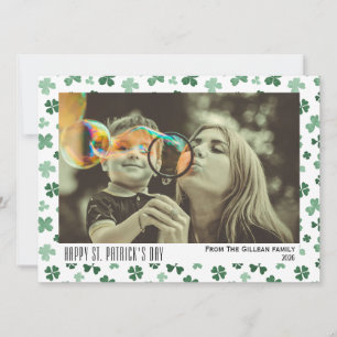 Cartes Pour Fêtes Annuelles Joyeuse St. Patrick Shamrocks famille 1 photo