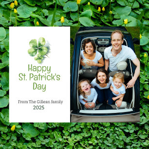 Cartes Pour Fêtes Annuelles Joyeuse St. Patrick Shamrocks famille 1 photo