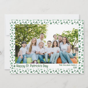 Cartes Pour Fêtes Annuelles Joyeuse St. Patrick Shamrocks famille 1 photo