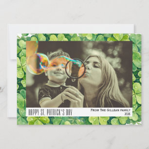 Cartes Pour Fêtes Annuelles Joyeuse St. Patrick Shamrocks famille 1 photo