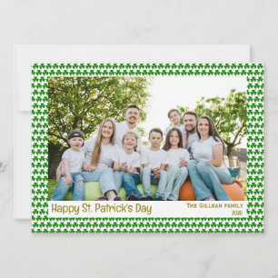 Cartes Pour Fêtes Annuelles Joyeuse St. Patrick Shamrocks famille 1 photo
