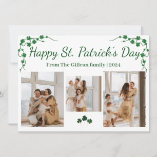 Cartes Pour Fêtes Annuelles Joyeuse St. Patrick Shamrocks famille 3 photo