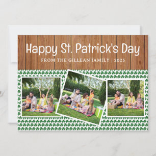 Cartes Pour Fêtes Annuelles Joyeuse St. Patrick shamrocks famille 3 photo