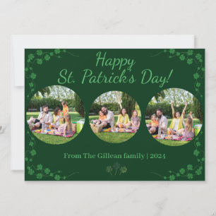Cartes Pour Fêtes Annuelles Joyeuse St. Patrick Shamrocks famille 3 photo