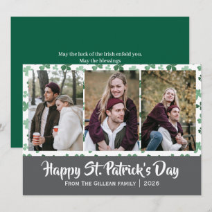 Cartes Pour Fêtes Annuelles Joyeuse St. Patrick Shamrocks famille 3 photo