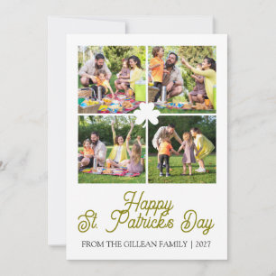 Cartes Pour Fêtes Annuelles Joyeuse St. Patrick Shamrocks famille 4 photo