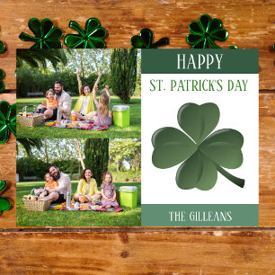 Cartes Pour Fêtes Annuelles Joyeuse St. Patrick Shamrocks photo de famille