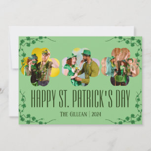 Cartes Pour Fêtes Annuelles Joyeuse St Patrick Shamrocks photo de famille 