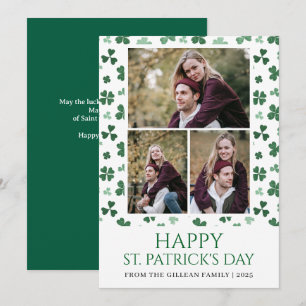 Cartes Pour Fêtes Annuelles Joyeuse St patricks day Shamrocks famille 3 photo