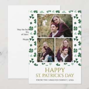 Cartes Pour Fêtes Annuelles Joyeuse St patricks day Trèfles famille 3 photo