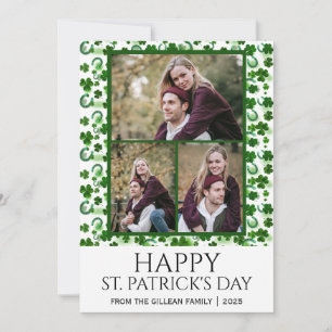 Cartes Pour Fêtes Annuelles Joyeuse St patricks day Trèfles famille 3 photo