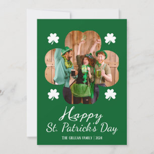 Cartes Pour Fêtes Annuelles Joyeuse St patricks journée Photo de famille Shamr