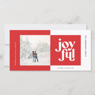 Cartes Pour Fêtes Annuelles Joyeuse typographie géométrique moderne vacances p