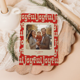 Cartes Pour Fêtes Annuelles Joyeuse Typographie Motif Photo