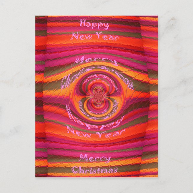 Cartes Pour Fêtes Annuelles Joyeuses couleurs Joyeux Noël Bonne année design (Devant)