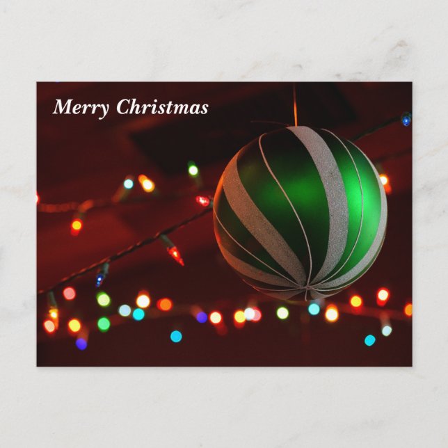 Cartes Pour Fêtes Annuelles Joyeuses décorations de bulbes de Noël (Devant)