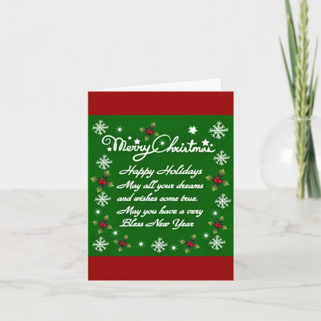 Cartes Pour Fêtes Annuelles Joyeuses fêtes#4_ (Devant)