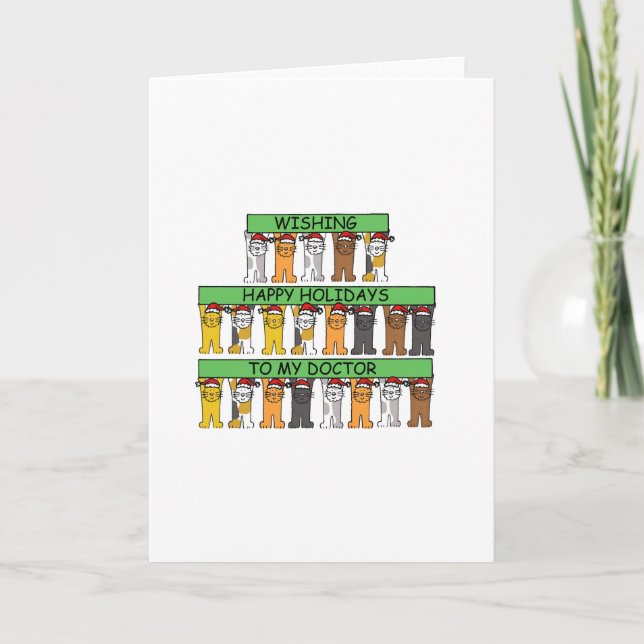 Cartes Pour Fêtes Annuelles Joyeuses fêtes à mon docteur (Devant)