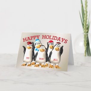 Cartes Pour Fêtes Annuelles Joyeuses Fêtes à vous tous de la part de la bande