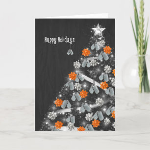Cartes Pour Fêtes Annuelles Joyeuses Fêtes arbre militaire