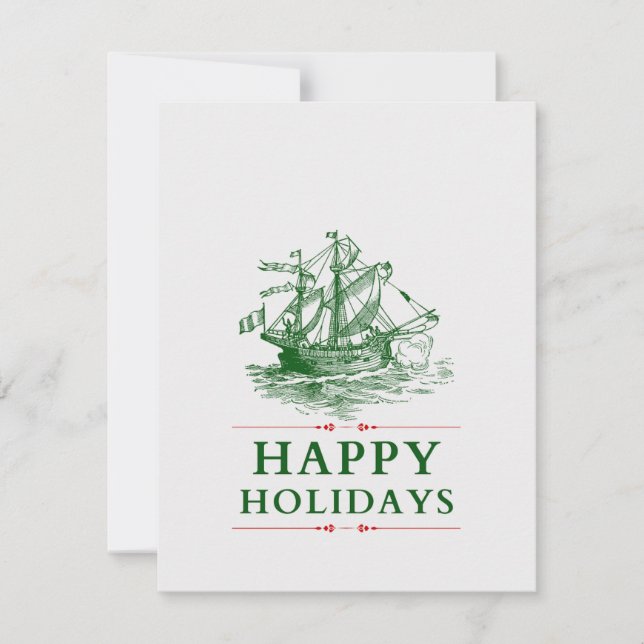Cartes Pour Fêtes Annuelles Joyeuses fêtes - Bateau pirate (Devant)