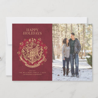 Cartes Pour Fêtes Annuelles Joyeuses Fêtes | Blason de Poudlard™ Photo de fami