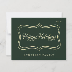 Cartes Pour Fêtes Annuelles Joyeuses Fêtes Cadre Doré Classique