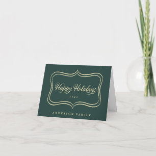 Cartes Pour Fêtes Annuelles Joyeuses Fêtes Cadre Doré Classique