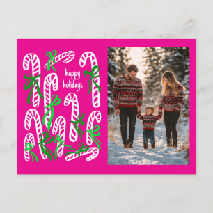Cartes Pour Fêtes Annuelles Joyeuses fêtes canne Candycanes PERSONNALISÉ