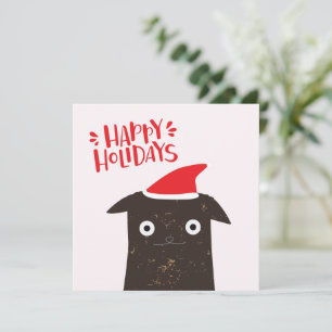 Cartes Pour Fêtes Annuelles Joyeuses fêtes - Cartoon de chat de Noël mignon
