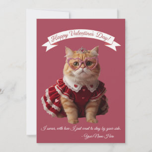 Cartes Pour Fêtes Annuelles Joyeuses Fêtes Chat Valentine's Amour