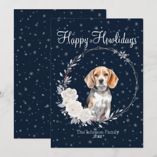 Cartes Pour Fêtes Annuelles Joyeuses Fêtes Chien Beagle Mignon