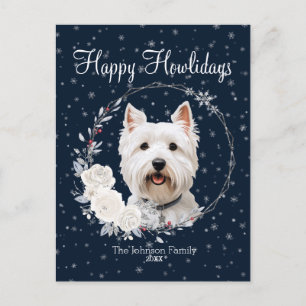 Cartes Pour Fêtes Annuelles Joyeuses Fêtes Chien Westie Mignon