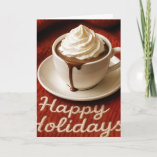 Cartes Pour Fêtes Annuelles Joyeuses Fêtes Chocolat Chaud