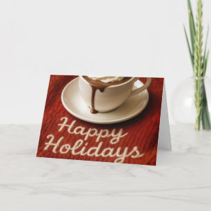 Cartes Pour Fêtes Annuelles Joyeuses Fêtes Chocolat Chaud
