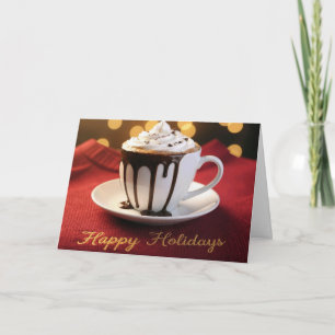 Cartes Pour Fêtes Annuelles Joyeuses Fêtes Chocolat Chaud