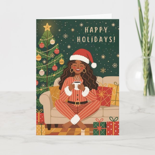 Cartes Pour Fêtes Annuelles Joyeuses Fêtes Cocooning  (Devant)