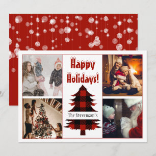 Cartes Pour Fêtes Annuelles Joyeuses Fêtes Collage Photo Personnalisé