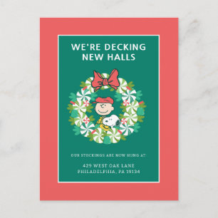 Cartes Pour Fêtes Annuelles Joyeuses Fêtes Couronne de bonbons à la menthe