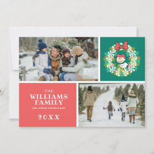 Cartes Pour Fêtes Annuelles Joyeuses Fêtes   Couronne de bonbons à la menthe