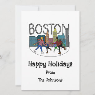 Cartes Pour Fêtes Annuelles Joyeuses fêtes de Boston
