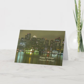 Cartes Pour Fêtes Annuelles Joyeuses fêtes de Boston Card