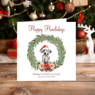 Cartes Pour Fêtes Annuelles Joyeuses Fêtes de fin d'année Chien Dalmatien Mign