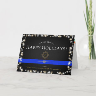 Cartes Pour Fêtes Annuelles Joyeuses fêtes de la police   Personnalisé Noël