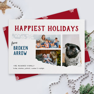 Cartes Pour Fêtes Annuelles Joyeuses fêtes de l'Oklahoma Trois photos