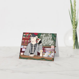 Cartes Pour Fêtes Annuelles Joyeuses Fêtes de l'Ours Polaire