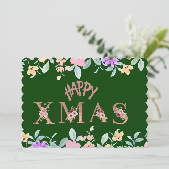 Cartes Pour Fêtes Annuelles Joyeuses Fêtes de Noël  (Debout devant)