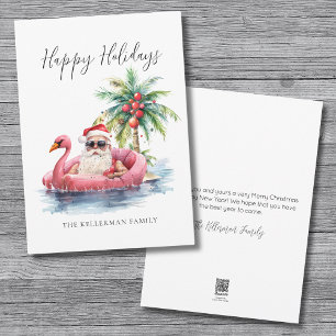 Cartes Pour Fêtes Annuelles Joyeuses Fêtes de Noël à la Plage